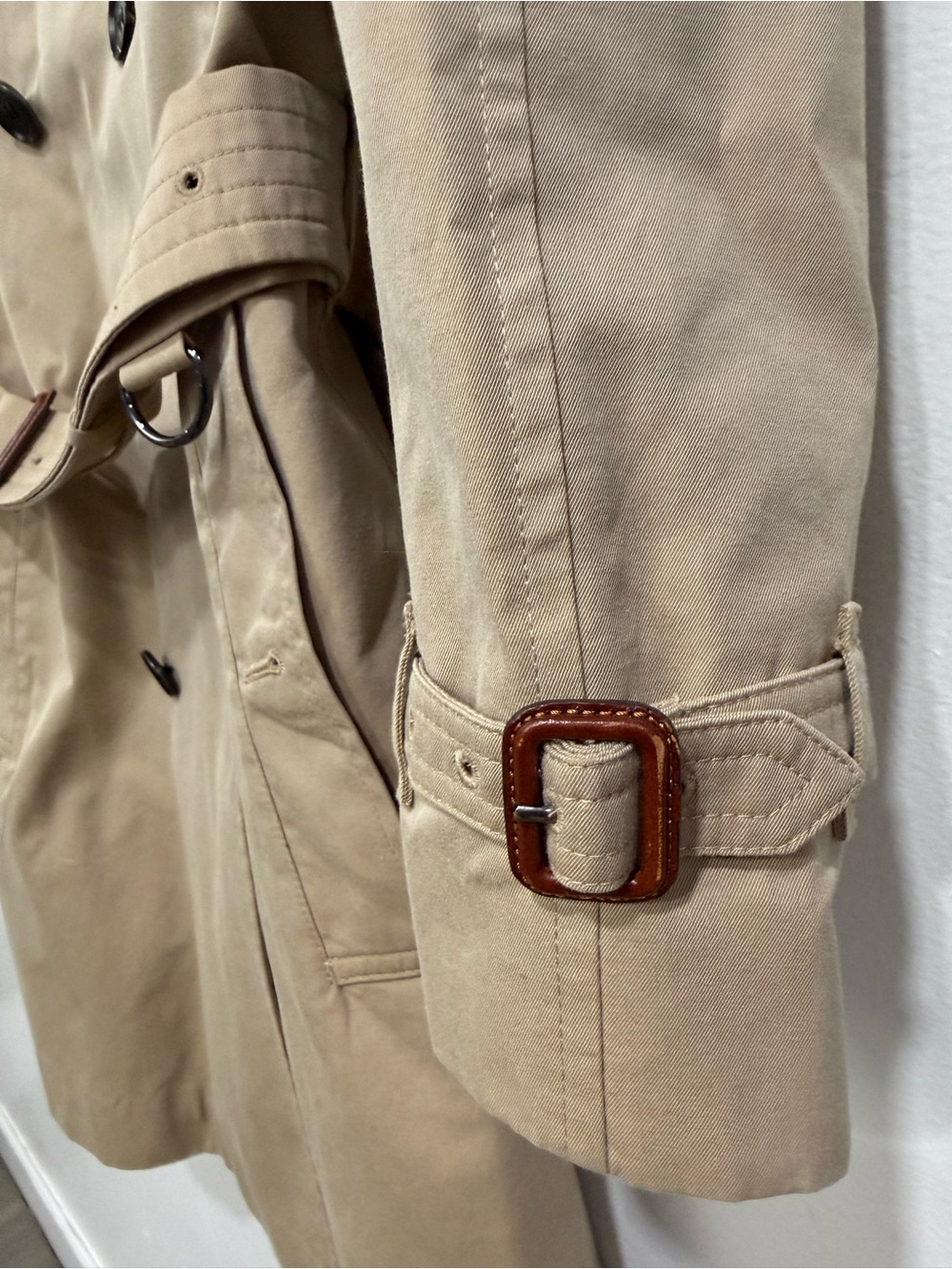 Burberry London Women's Beige Belted Trench Coat Nova Check Lined Classic Jacket - Picture 7 of 16